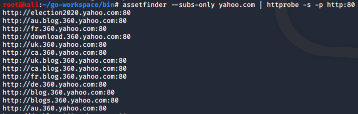 assetfinder+httprobe