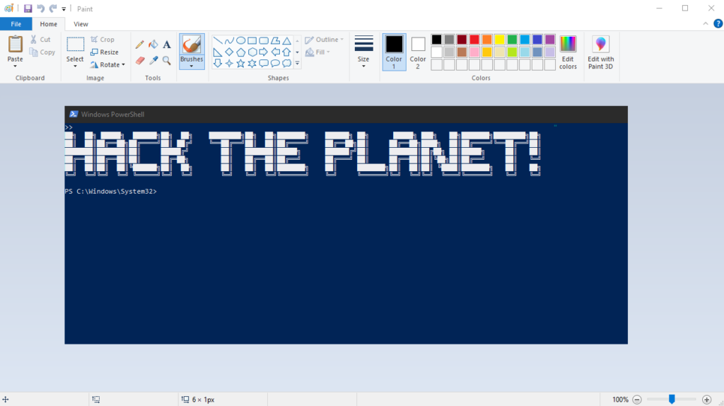 How to launch command prompt &#038; powershell from MS Paint